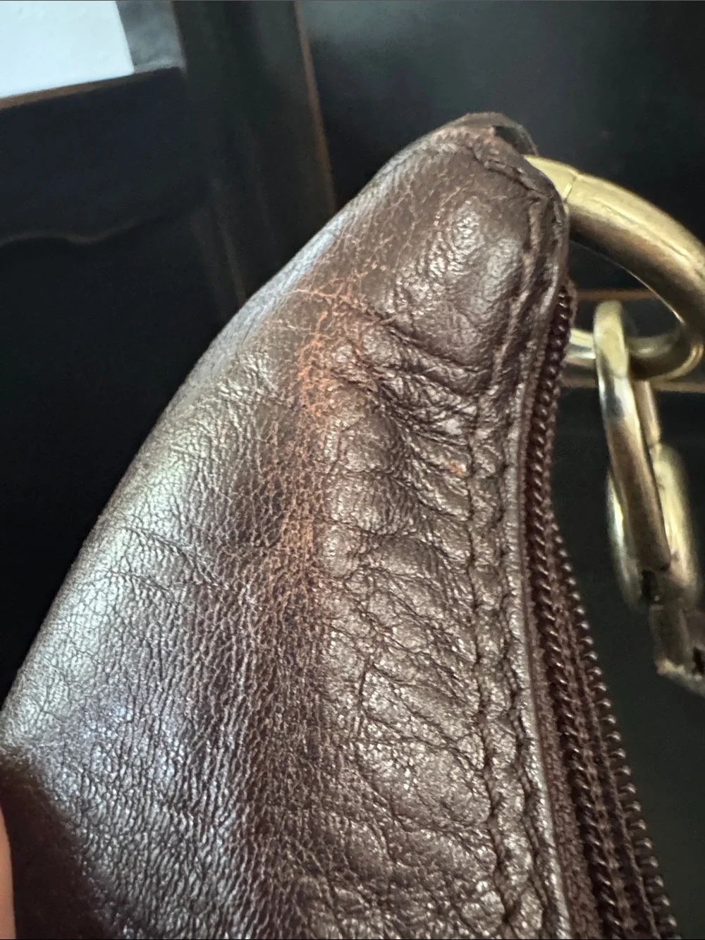 HOBO Deep Brown Leather Hobo with Tassel Detail - Picture 5 of 7